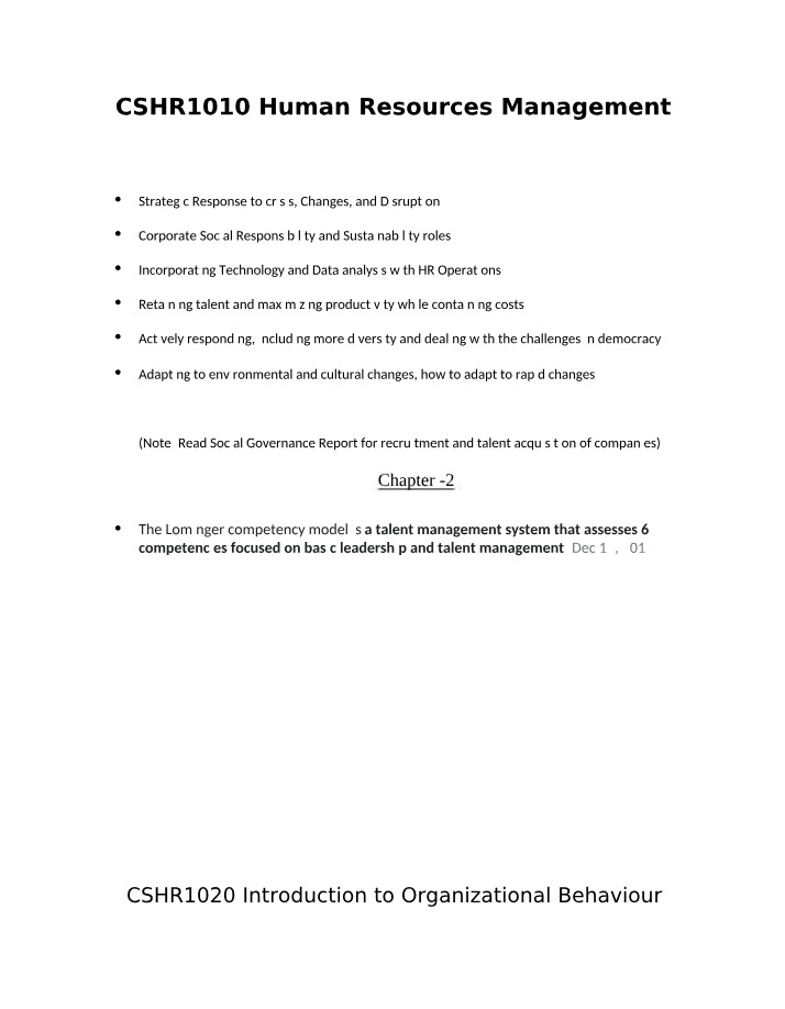 ADMS2600 - HR Management