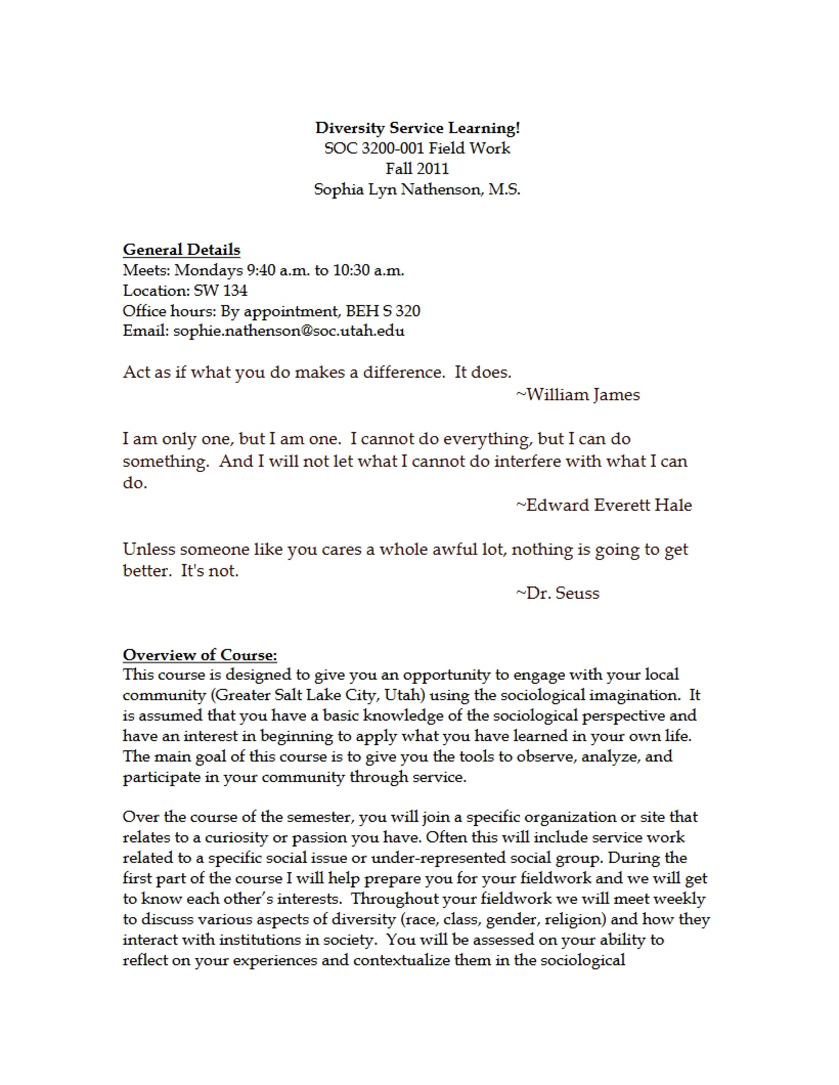 Syllabus for SOC 3200