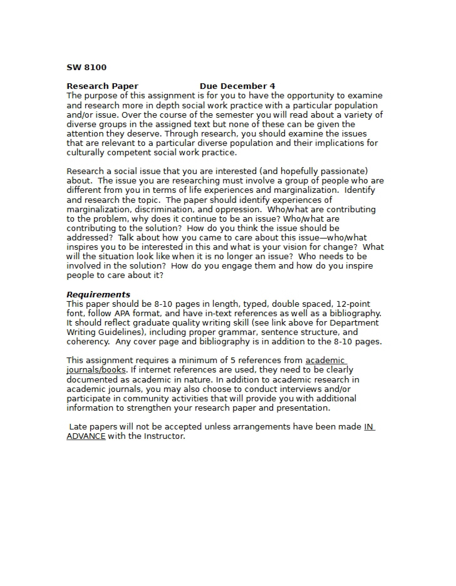 Paper on Research