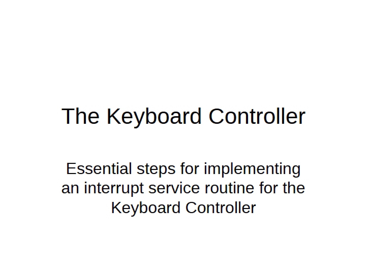Controller for Keyboards