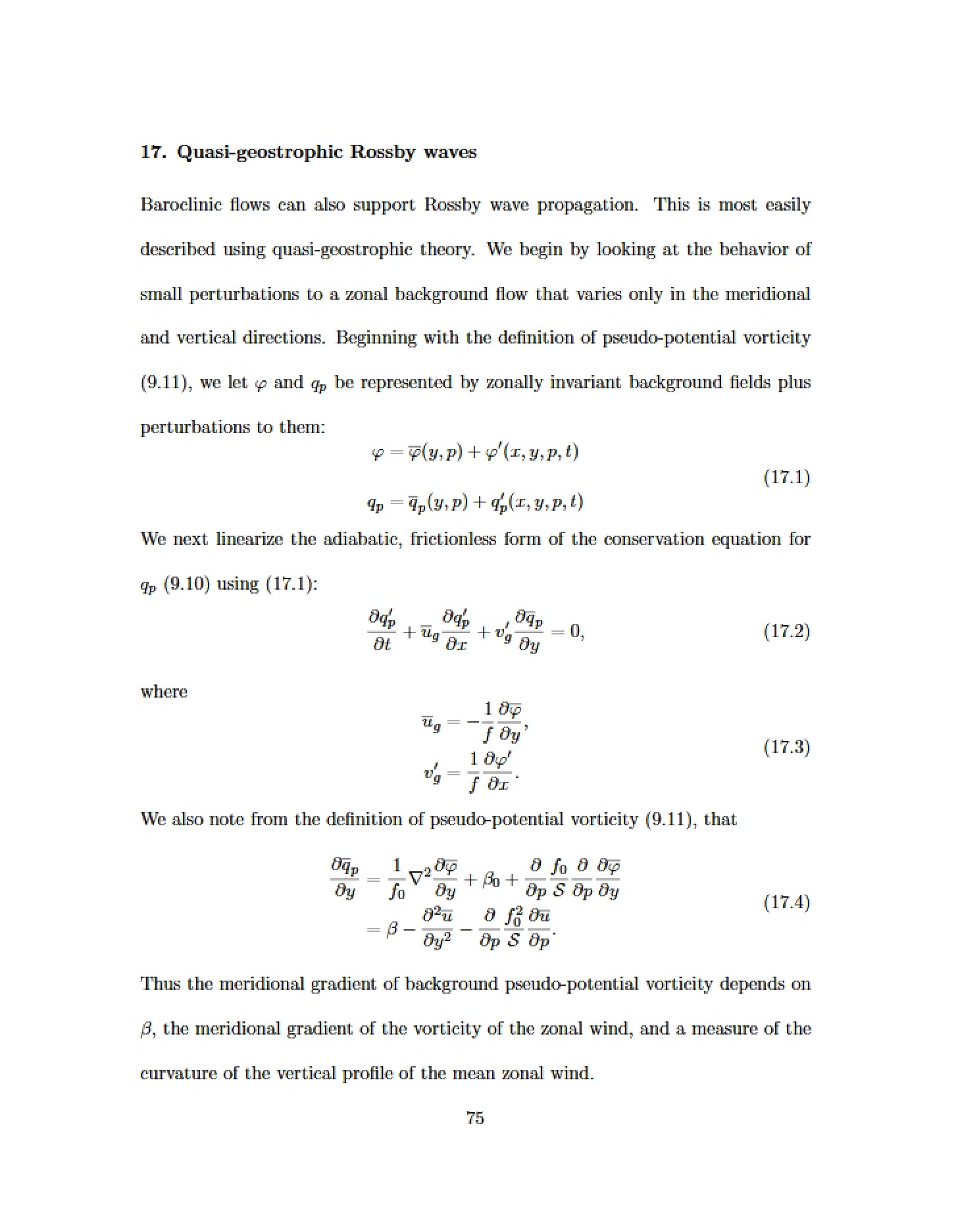 Rossby Waves Quasi-geostrophic