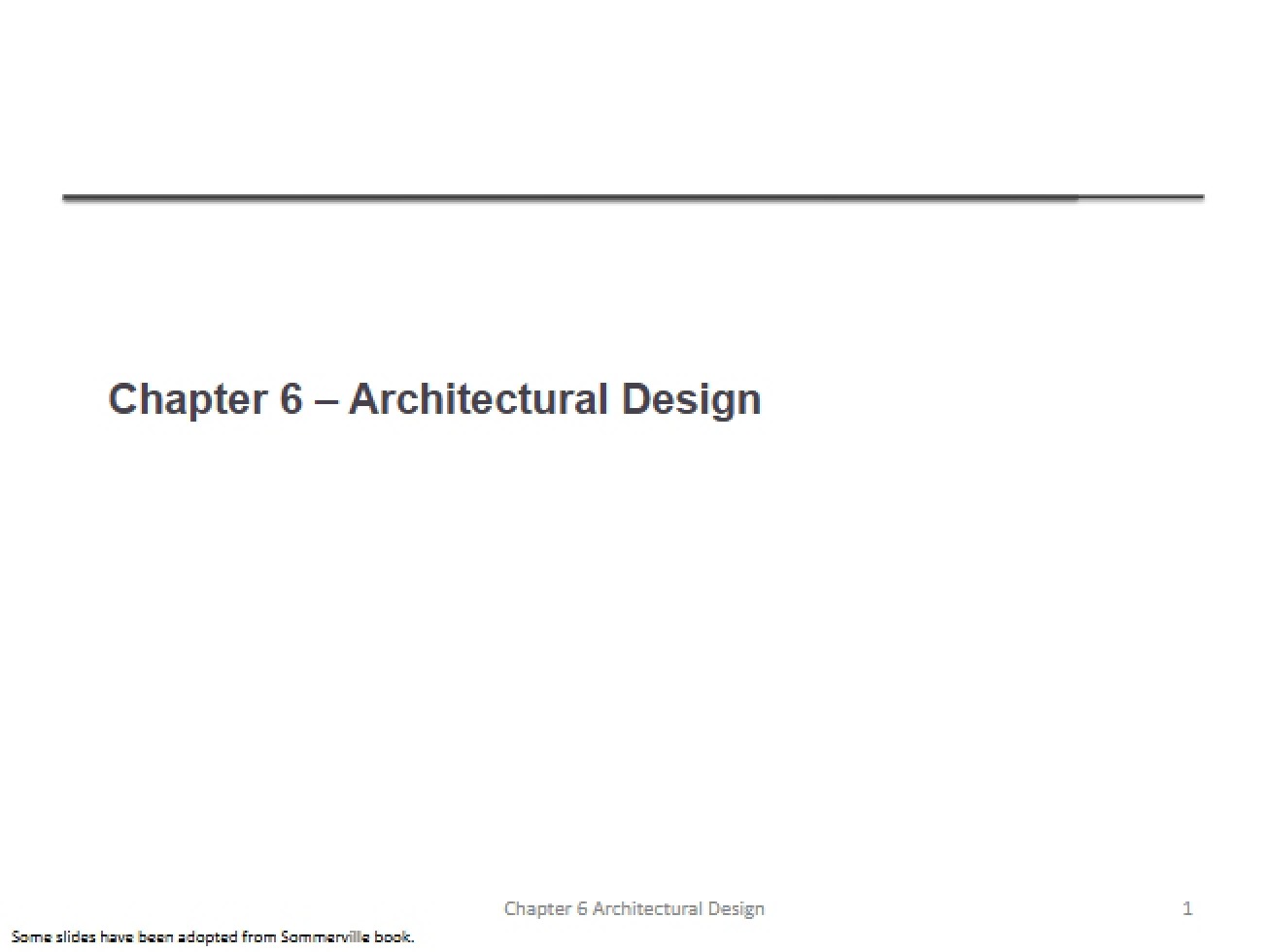 Designing Architectures Chapter 6