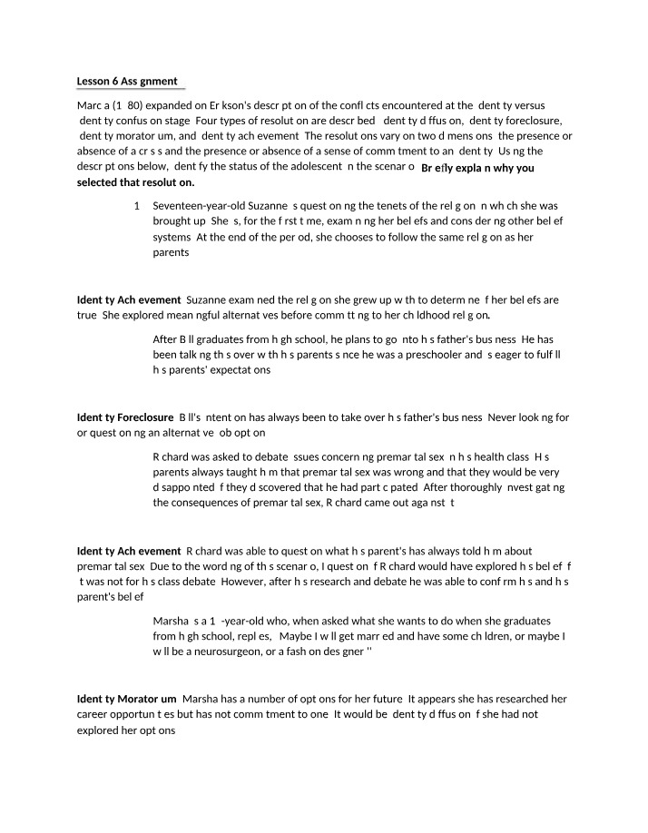 Assignment 3 for Lesson 6