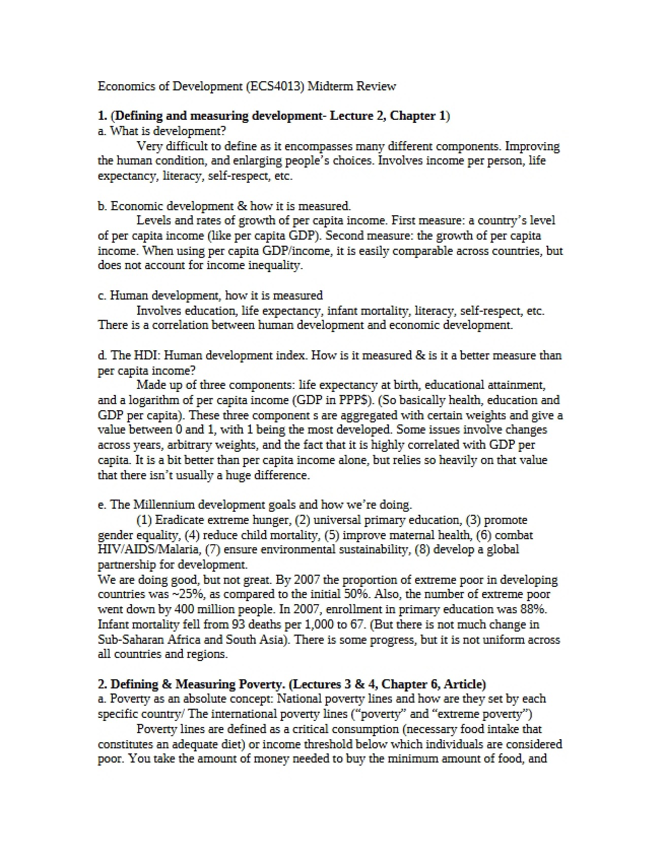 Core Principles of Development Economics