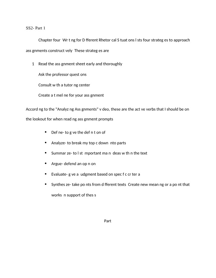 Assignment Strategies - Read, Ask, Consult
