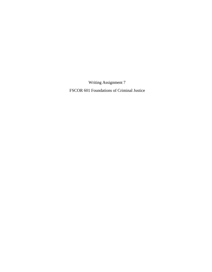 7th Writing Assignment