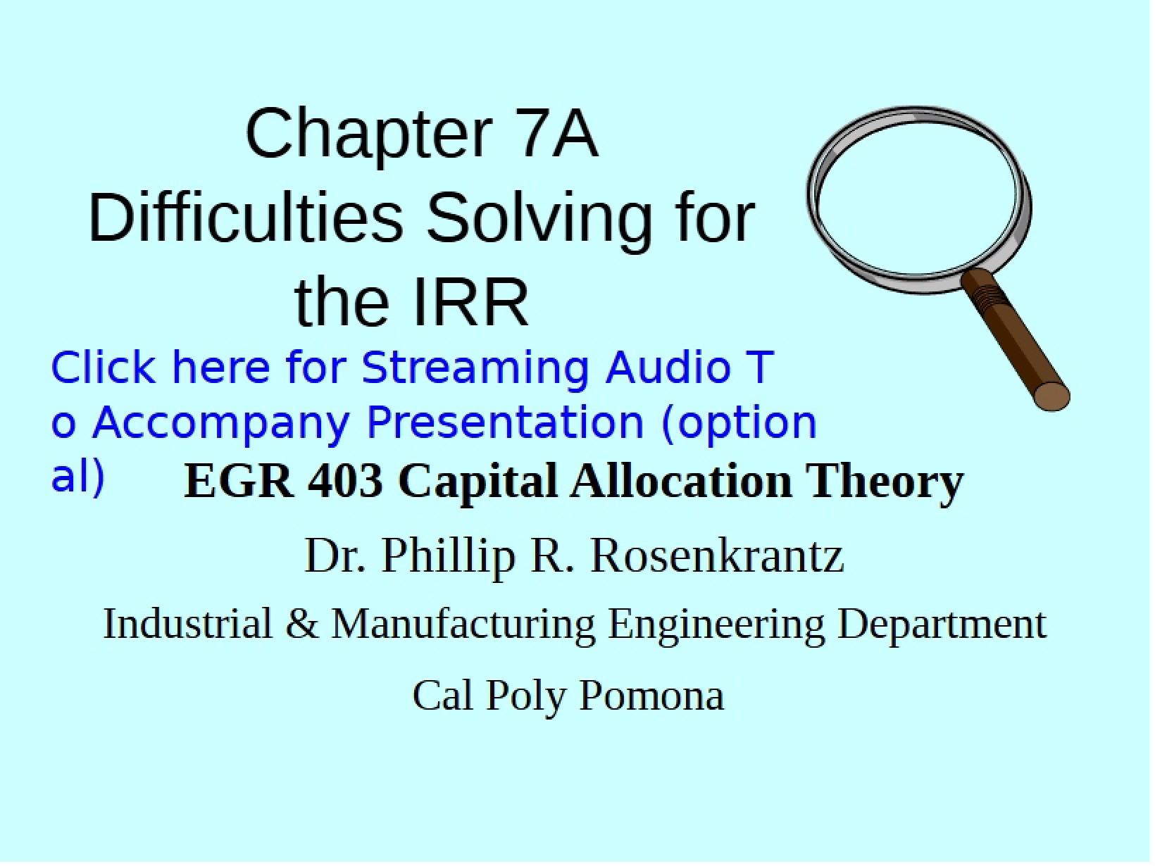 IRR Solving Difficulties