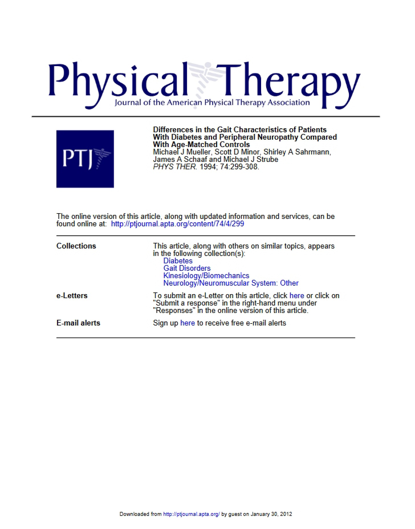 Gait Characteristic Differences