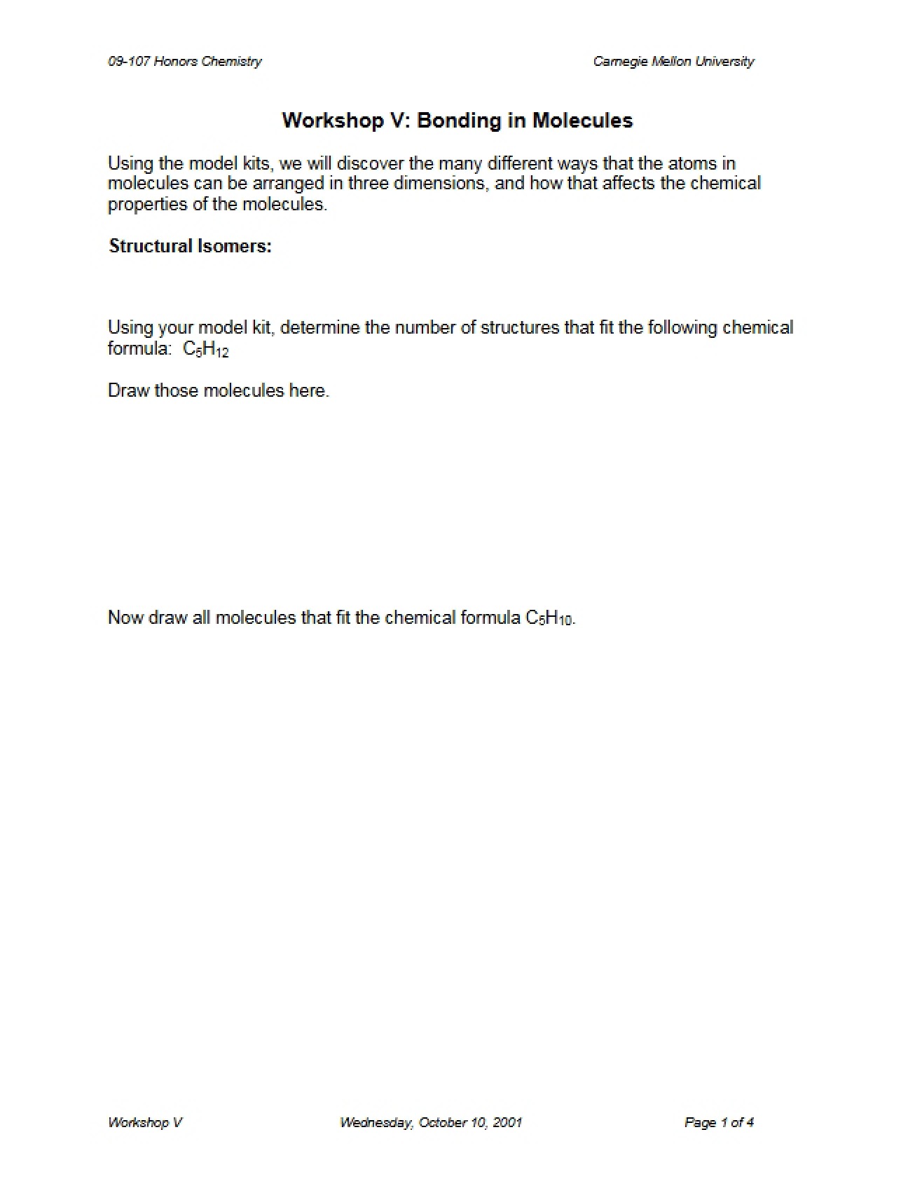 Molecular Bonding Concepts