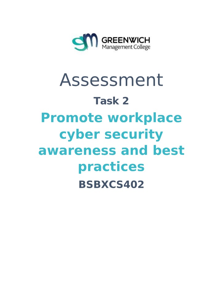 Digital Marketing Assessment Task 2 (BSBXCS402)