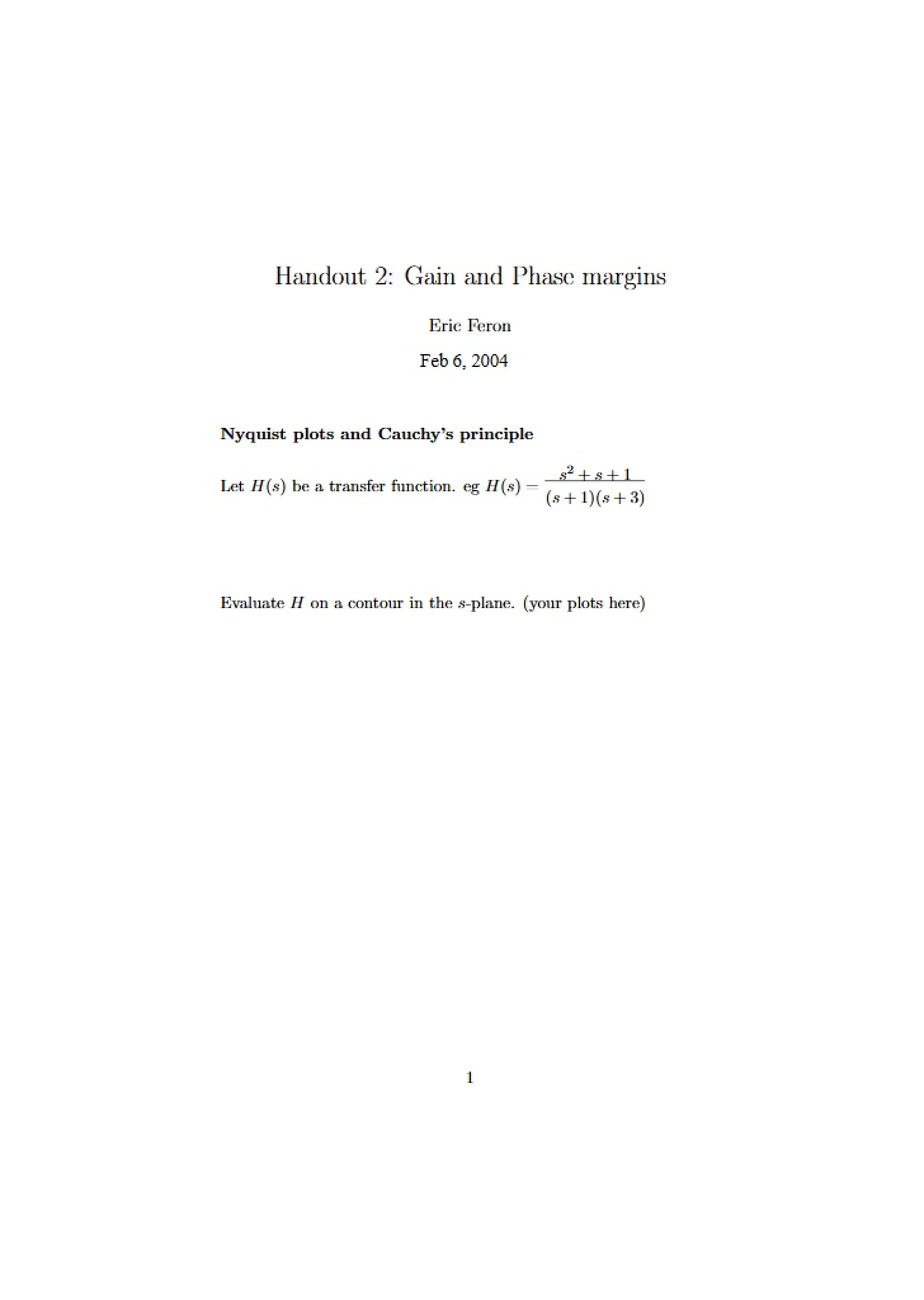 Phase and Gain Margins