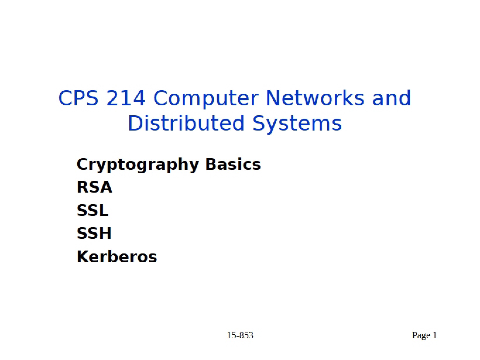 Fundamental Cryptography