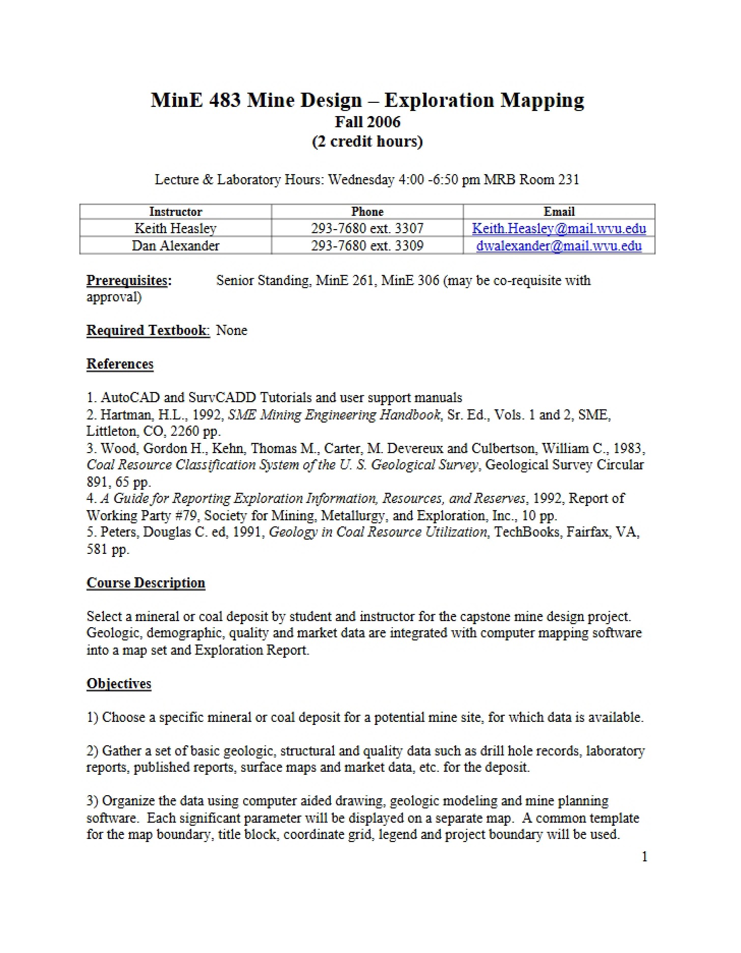 Course Guidelines