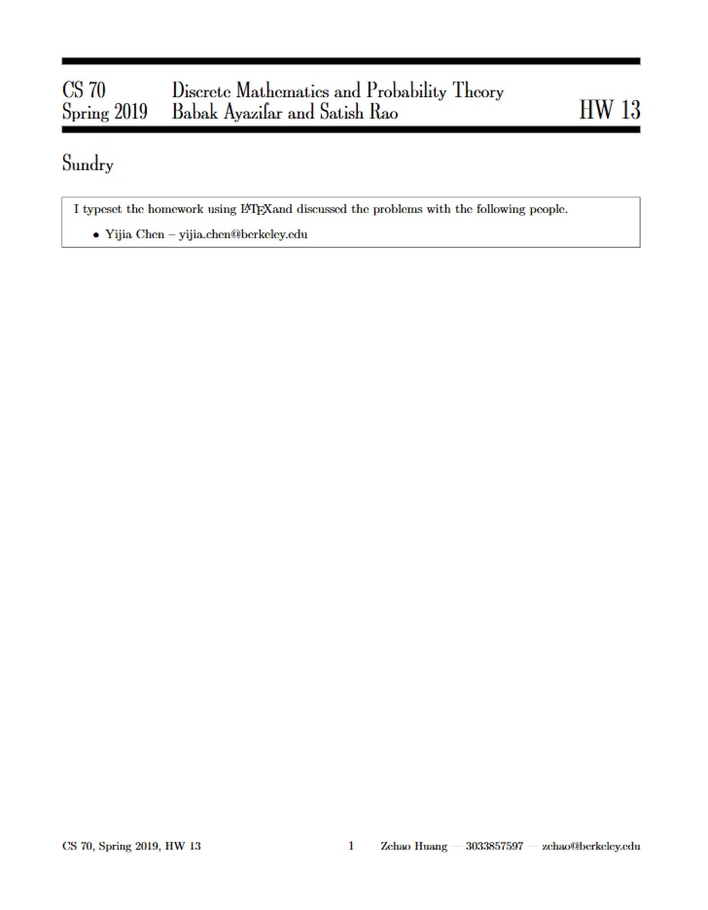 Homework Assignment 13