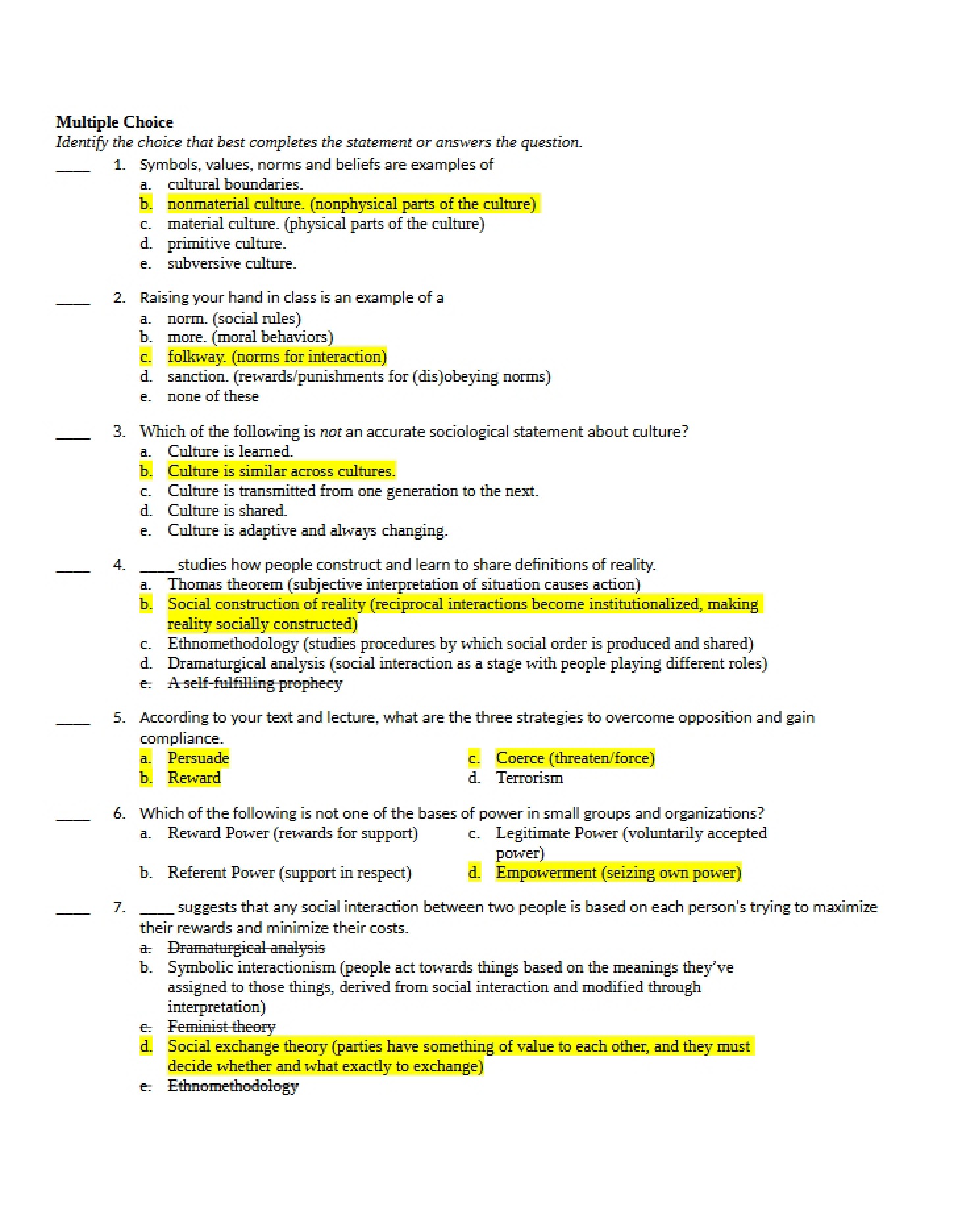 Study Guide Two