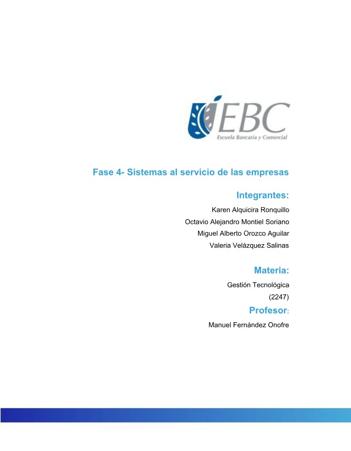 Sistemas al servicio de las empresas - Fase 4