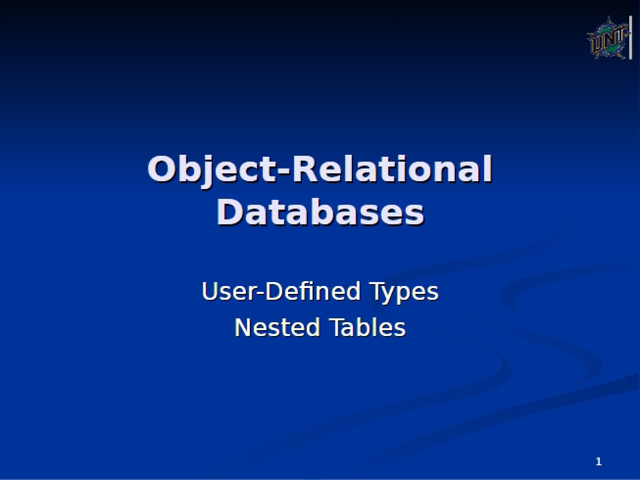 Object-Relational Mapping