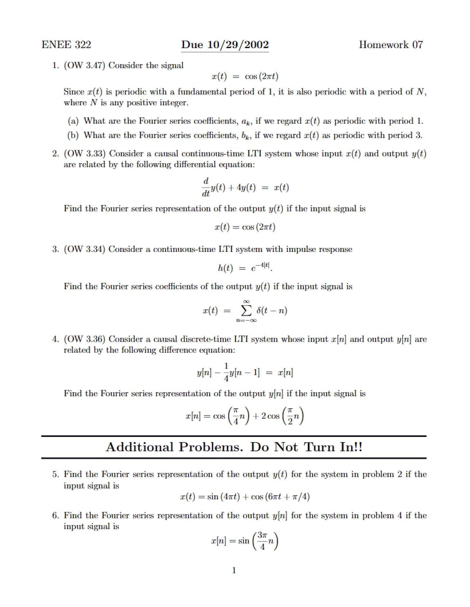 HW Set 7