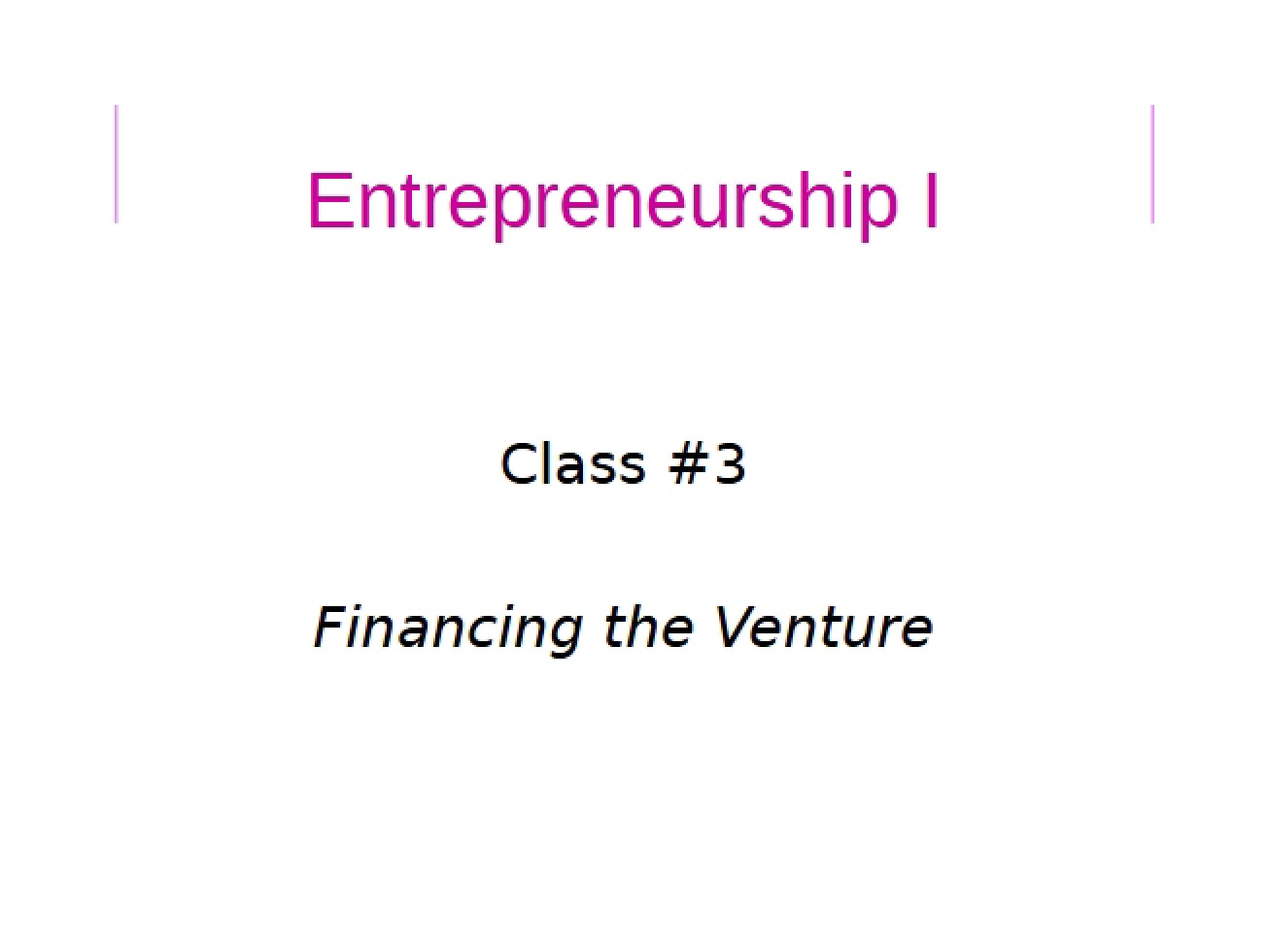 Venture Financing