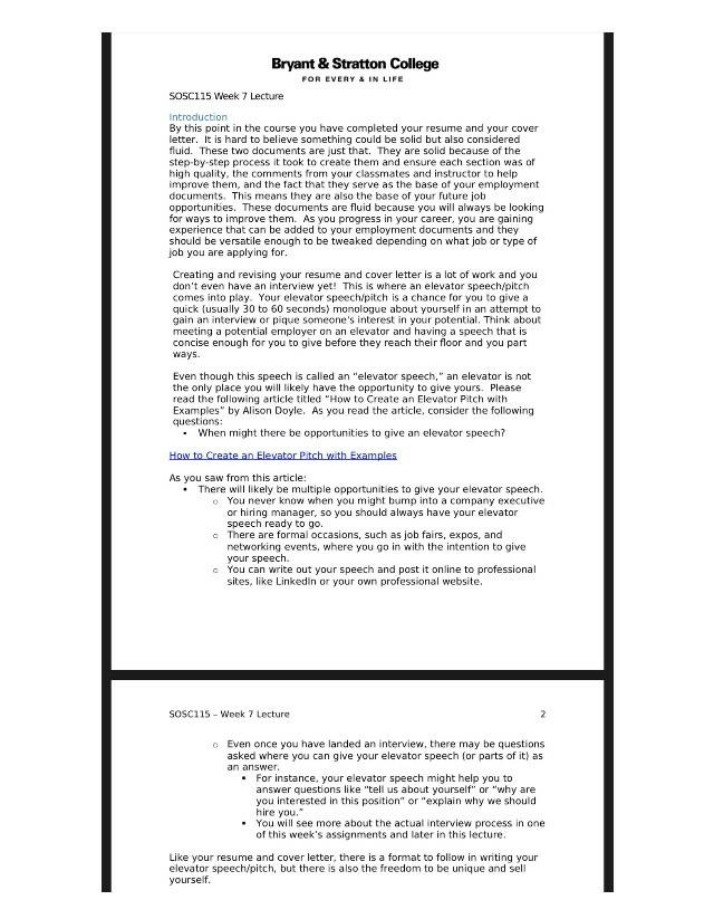 Lecture Notes - Week 7