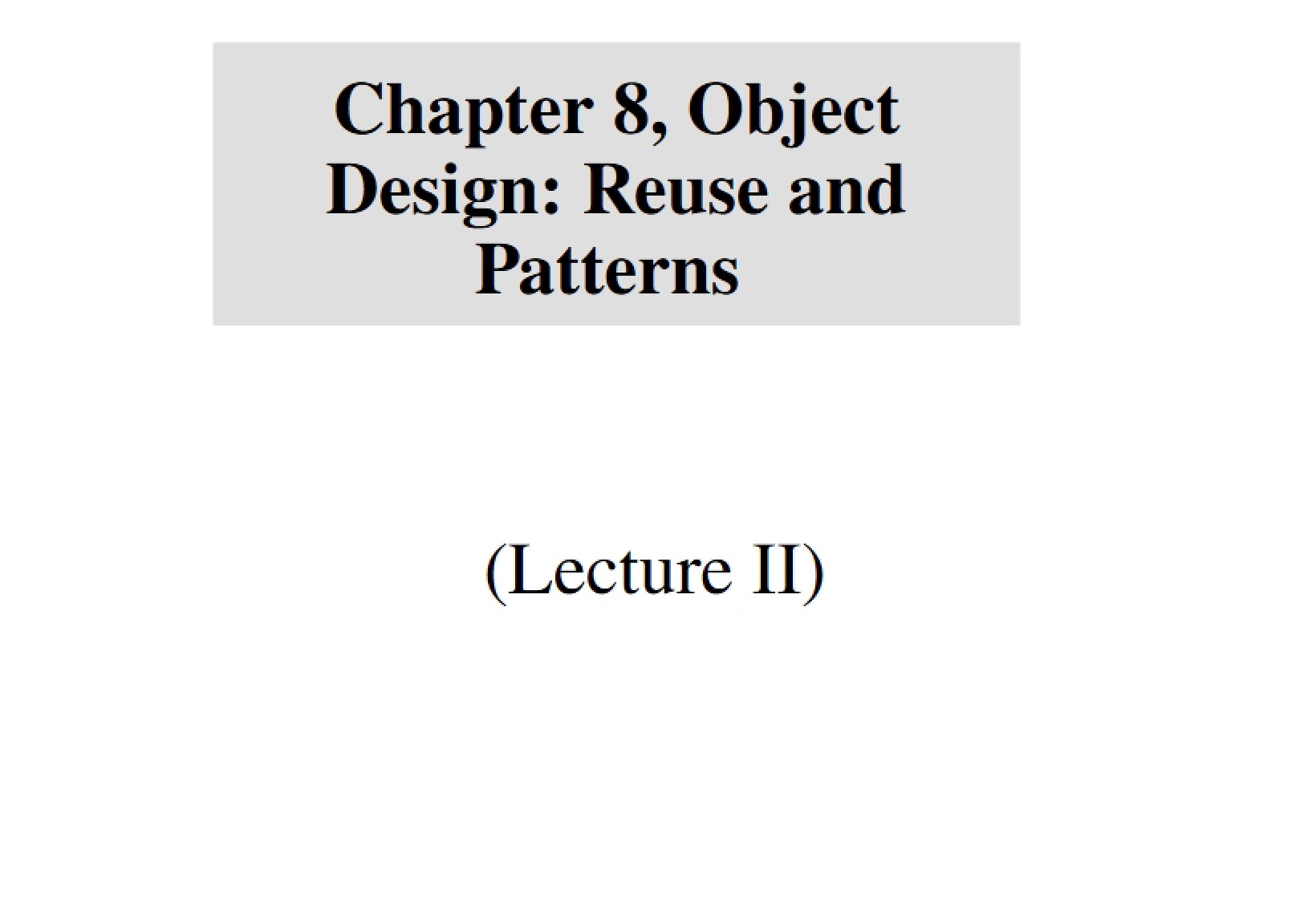 Designing Objects