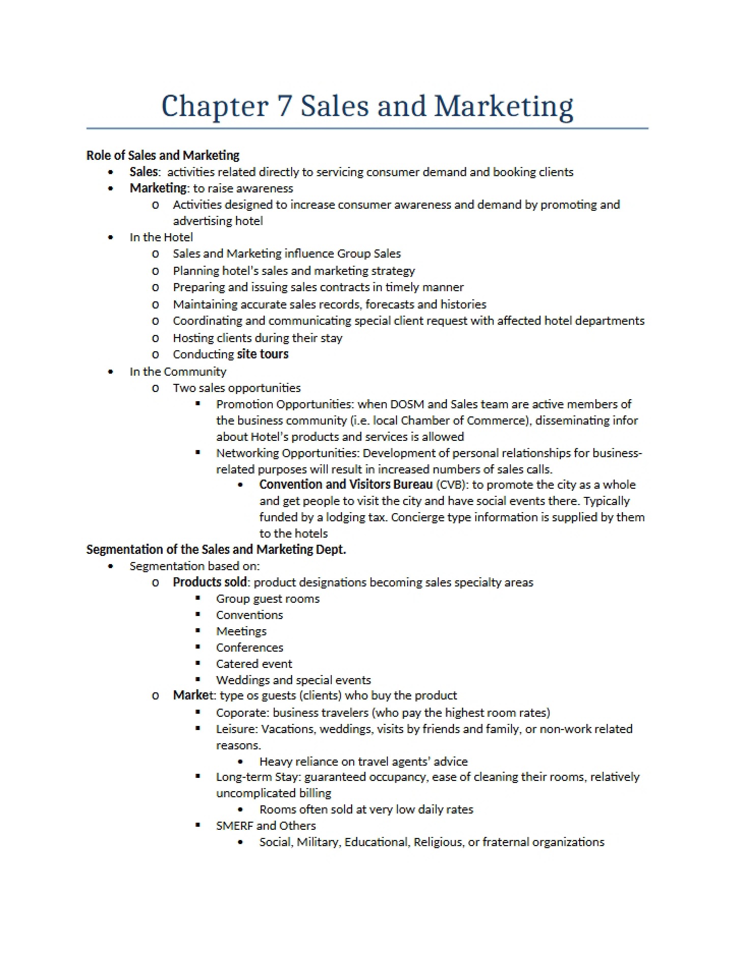 Marketing and Sales Strategies
