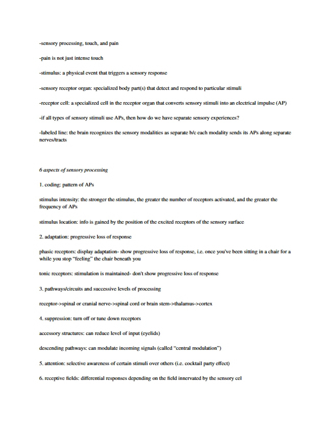 Psychology Course Notes