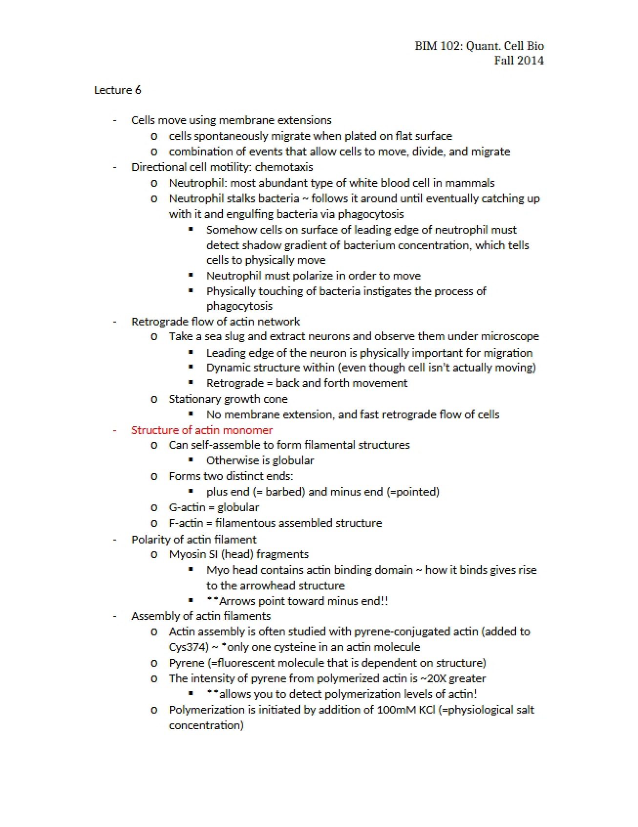Sixth Lecture