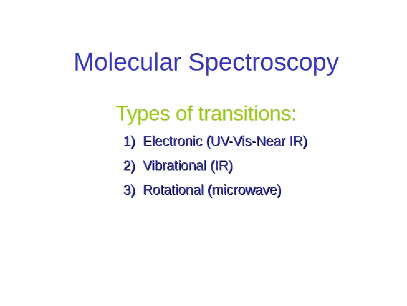 Luminescence of Molecules