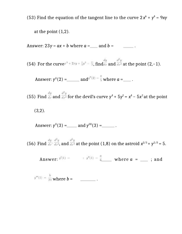 Tangent Line Equation for 2x^6 + y^4 = 9xy