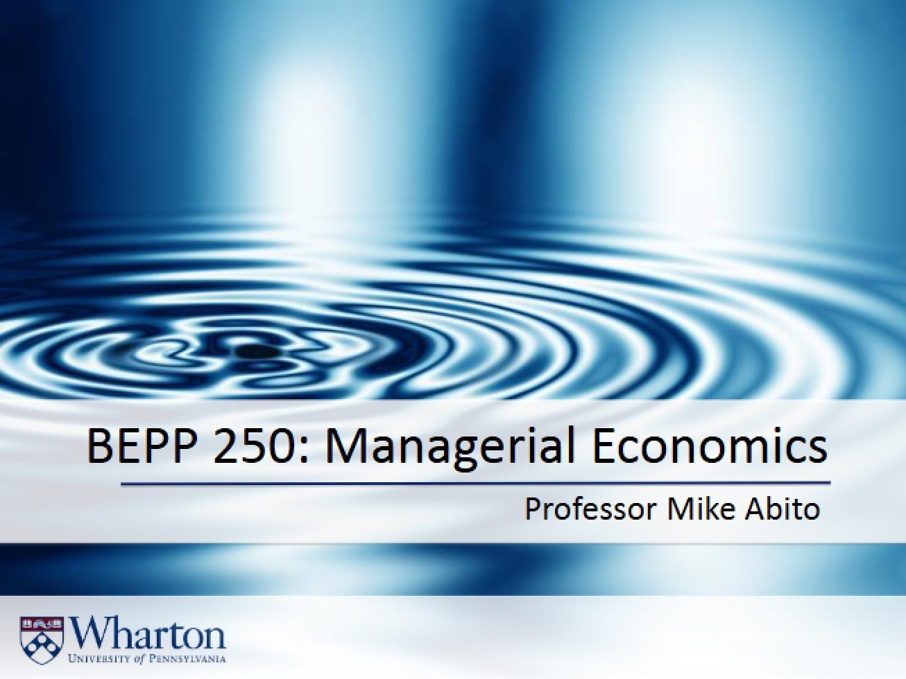 Economics for Managers