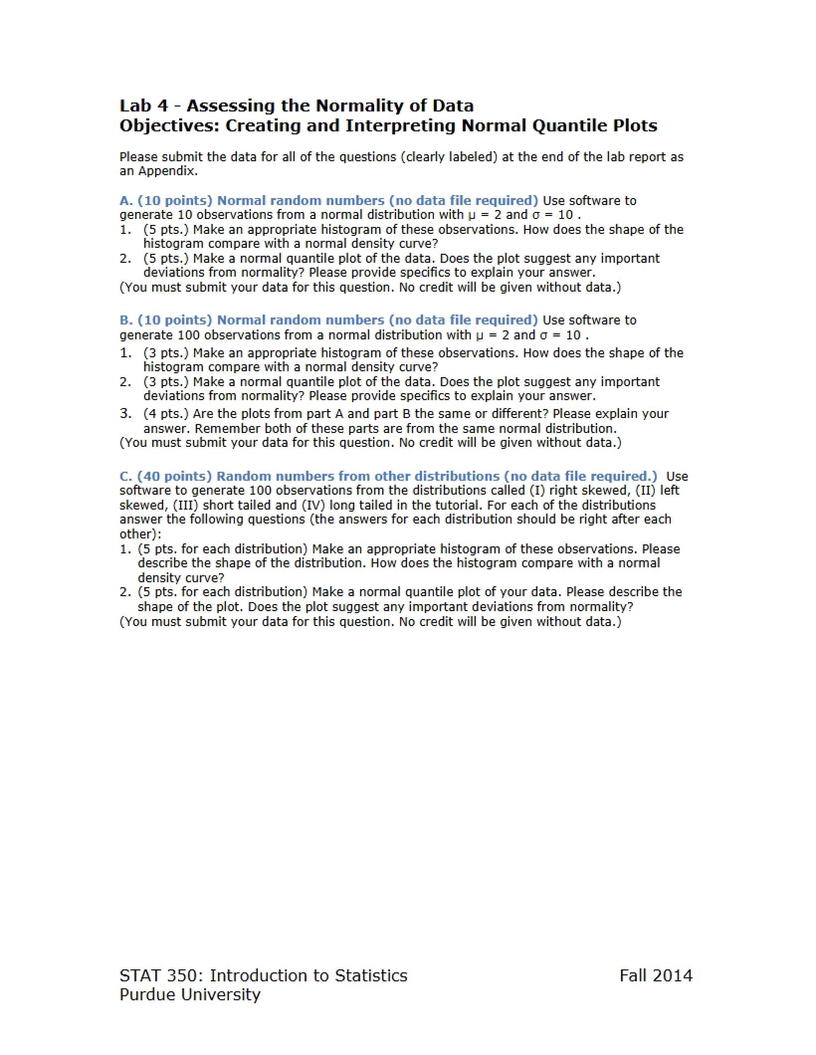 Data Normality Assessment