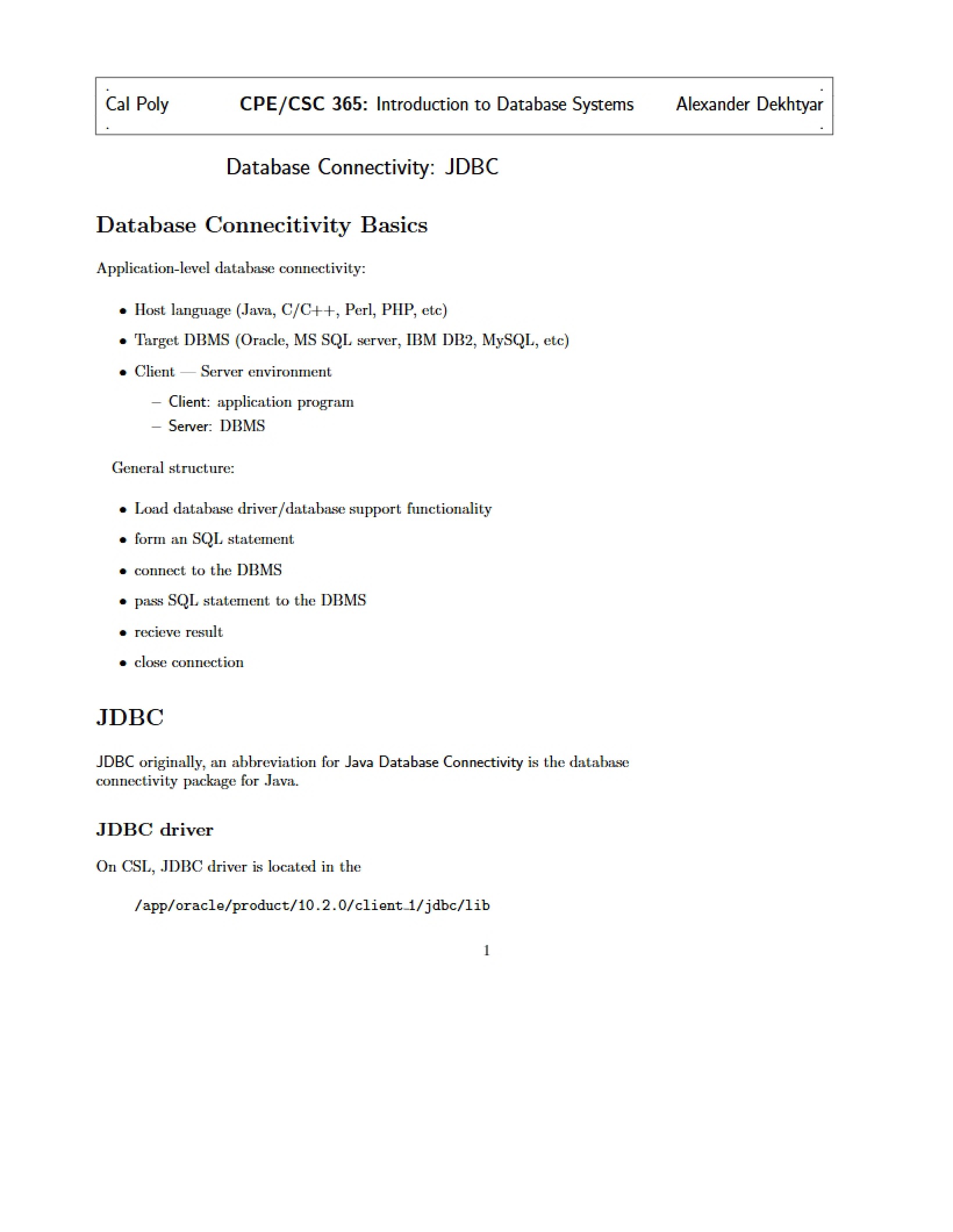 Lecture 12 - Database Systems