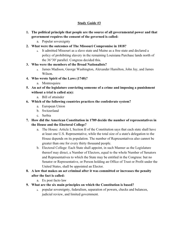 Course Study Guide #3