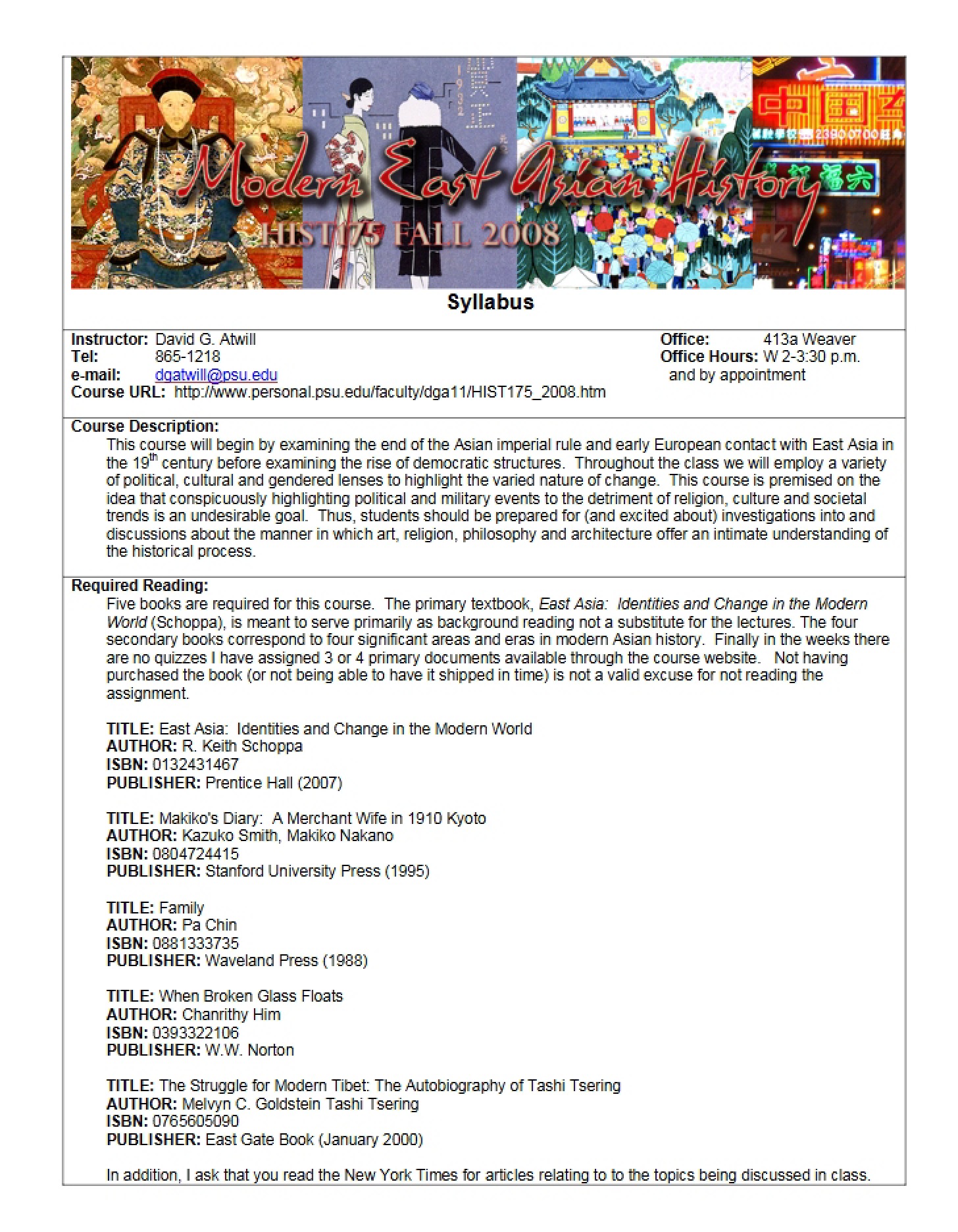 2008 Syllabus for HIST 175