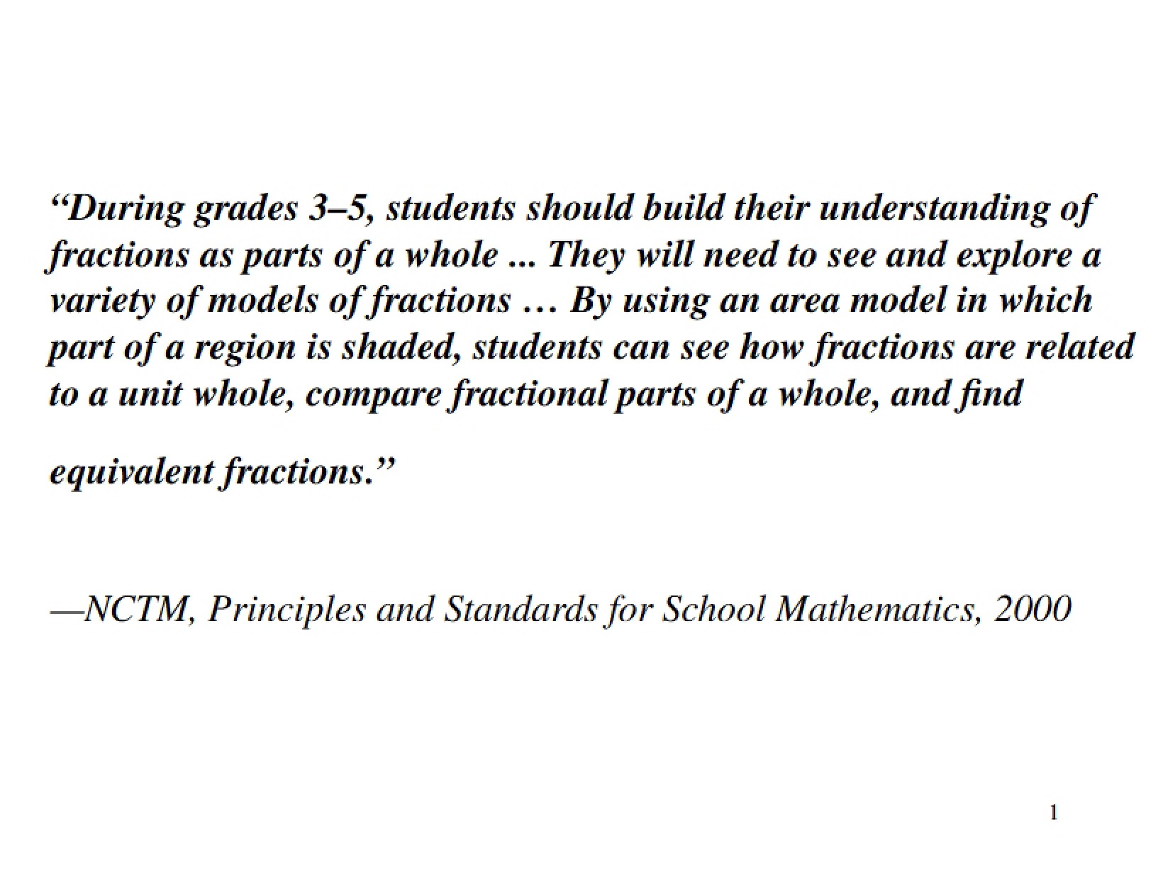 Seeing Fractions MTE40