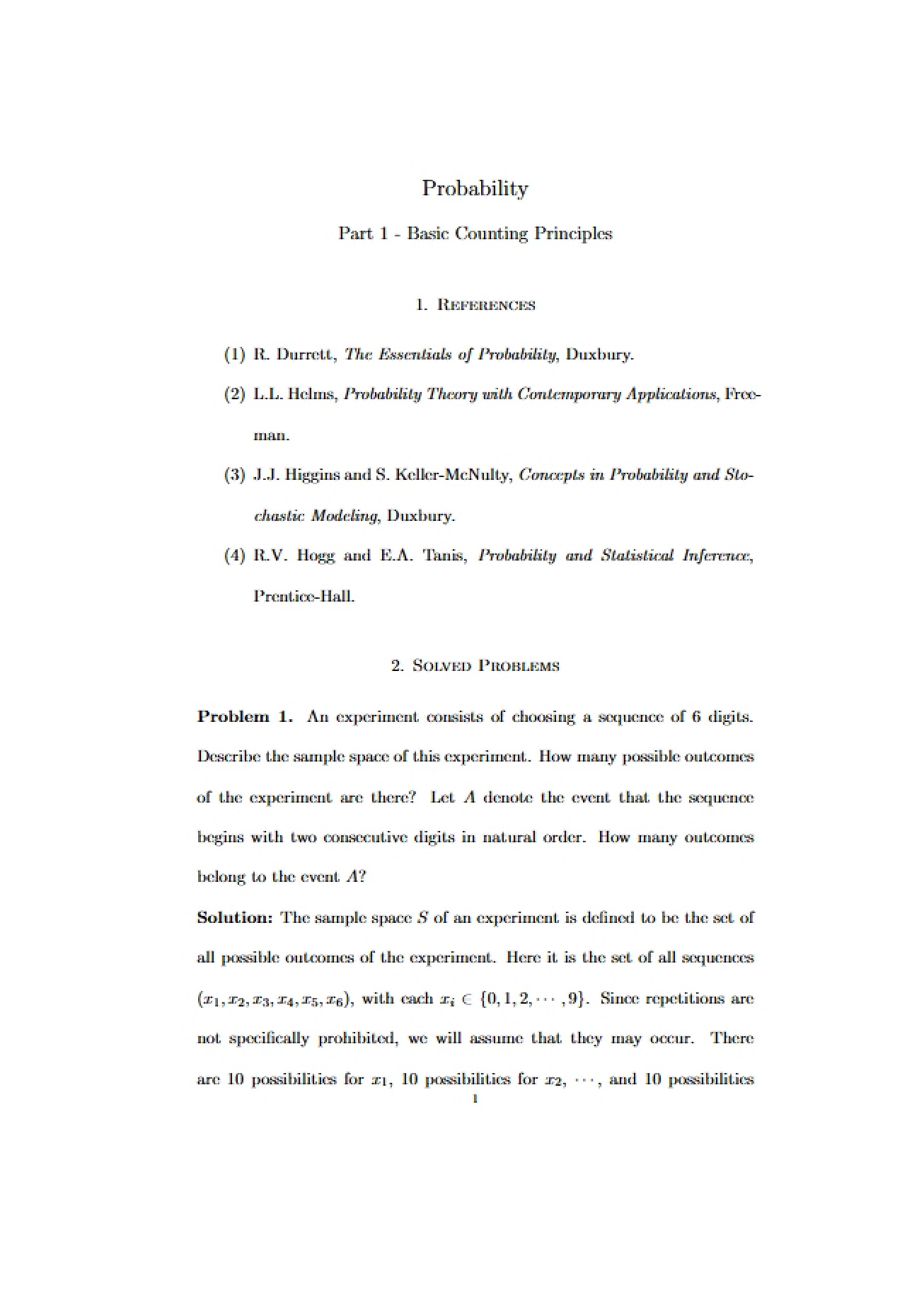 Problem Set 1