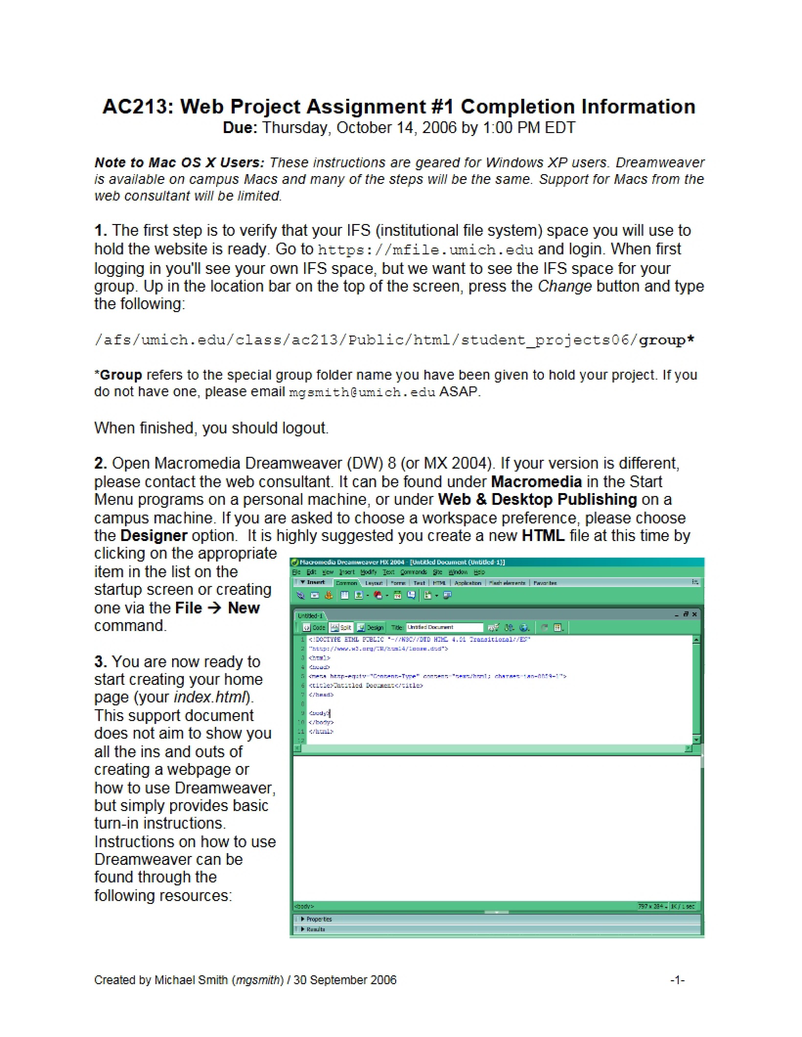 First Web Project Assignment