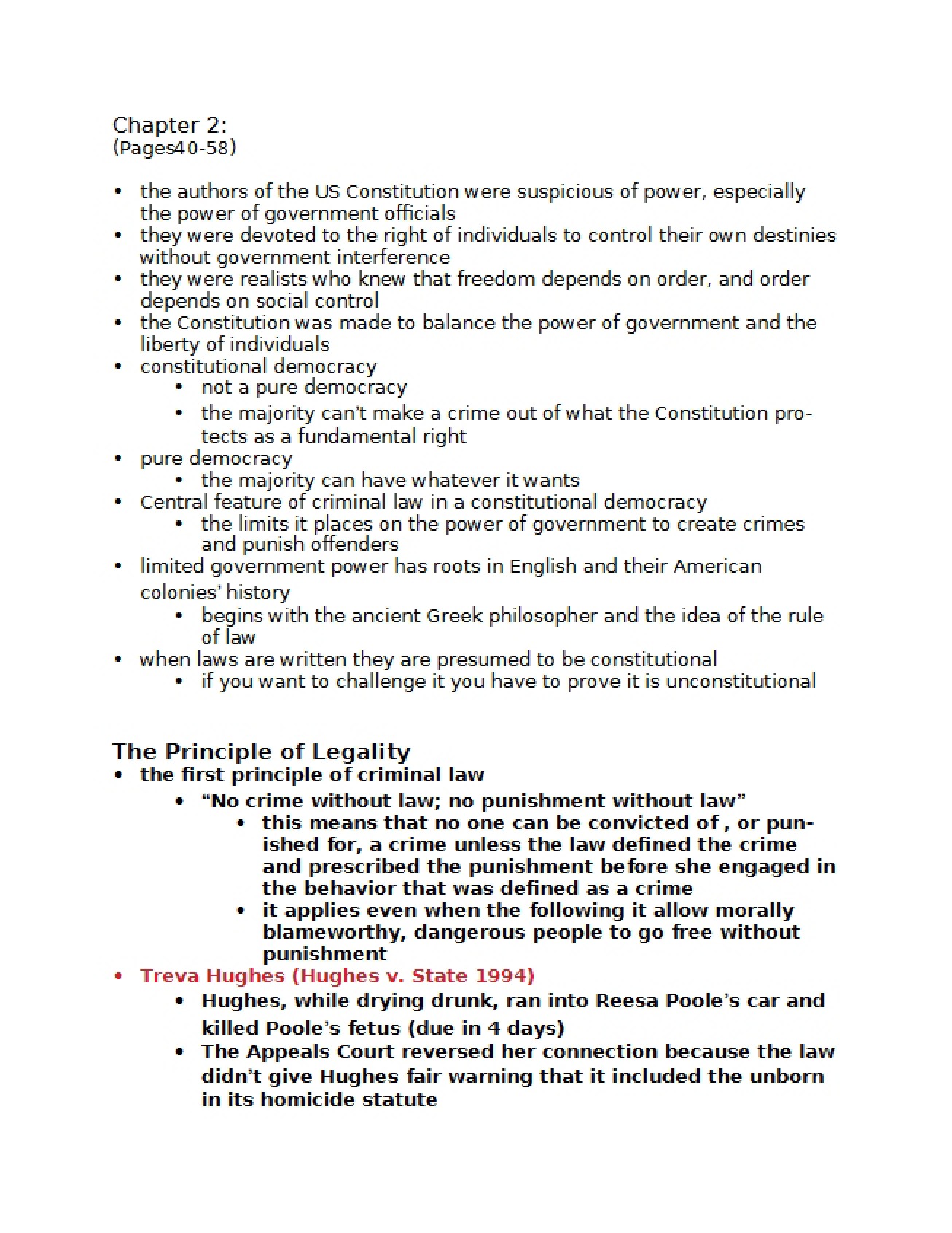 Criminal Law Chapter Two