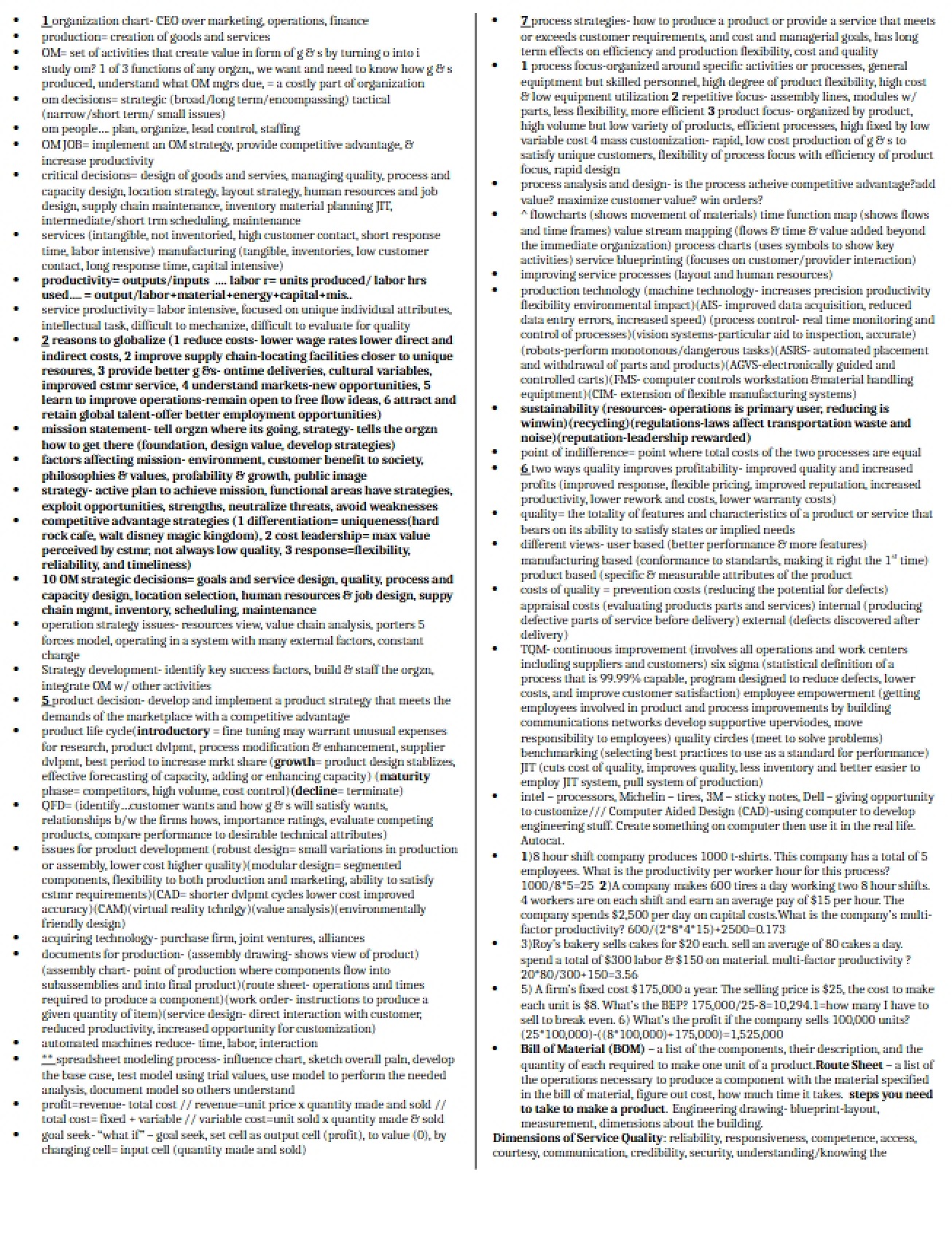 Sheet for Petty Test 1