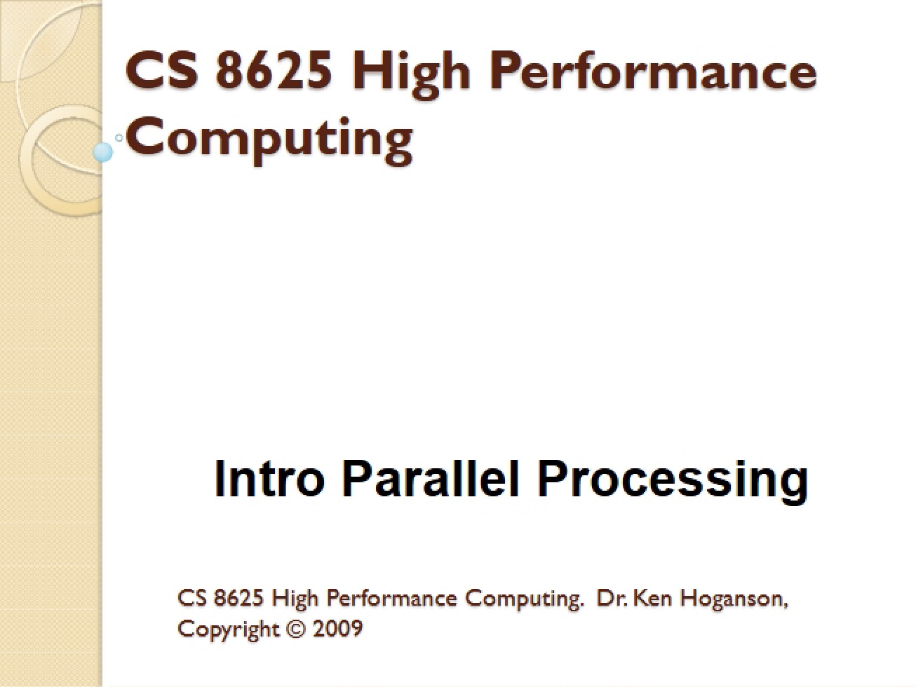 Fundamental Introduction to Parallel Processing