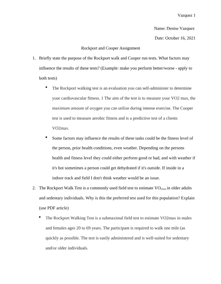 Assignment on Rockport and Cooper