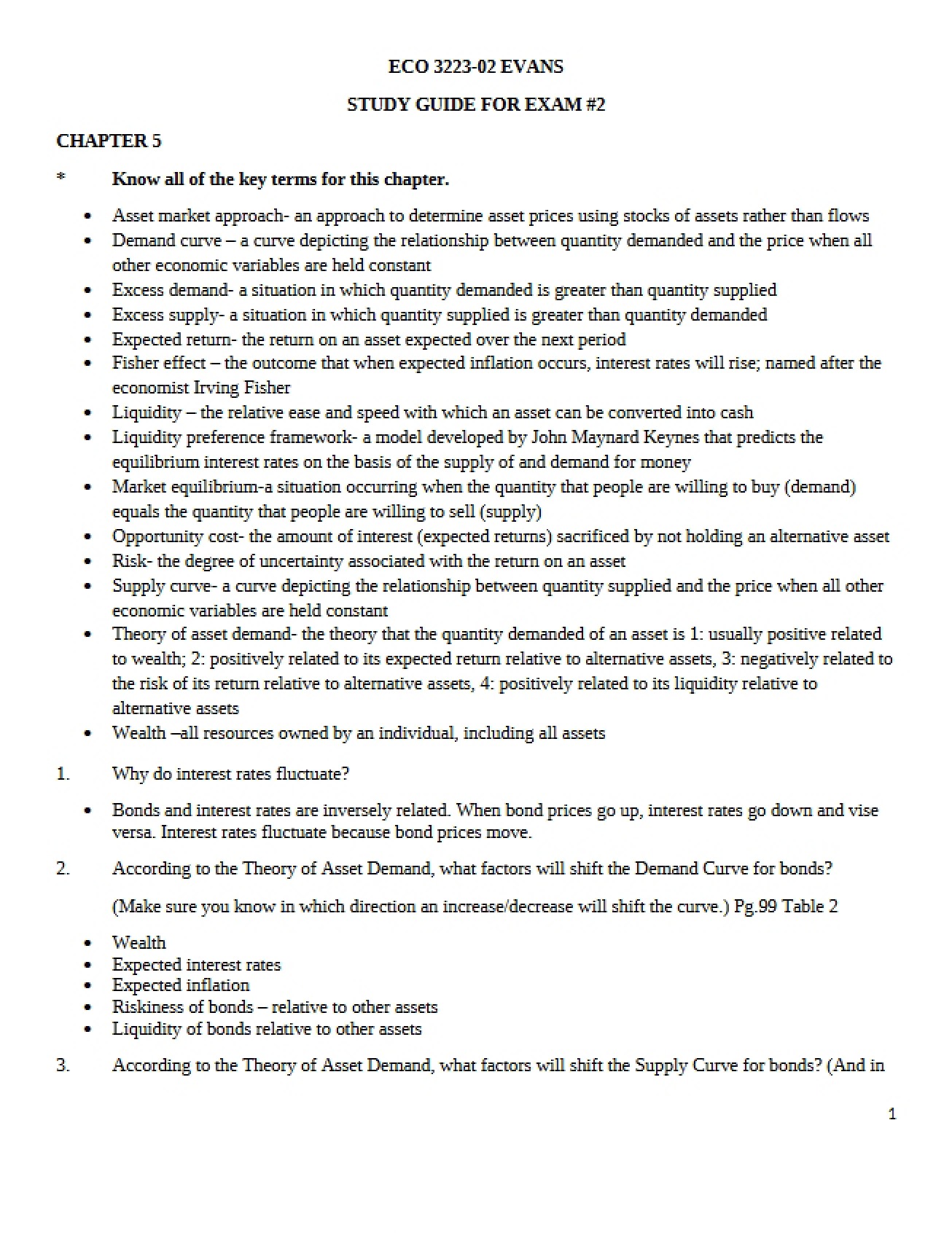 Second Examination for Monetary Policy
