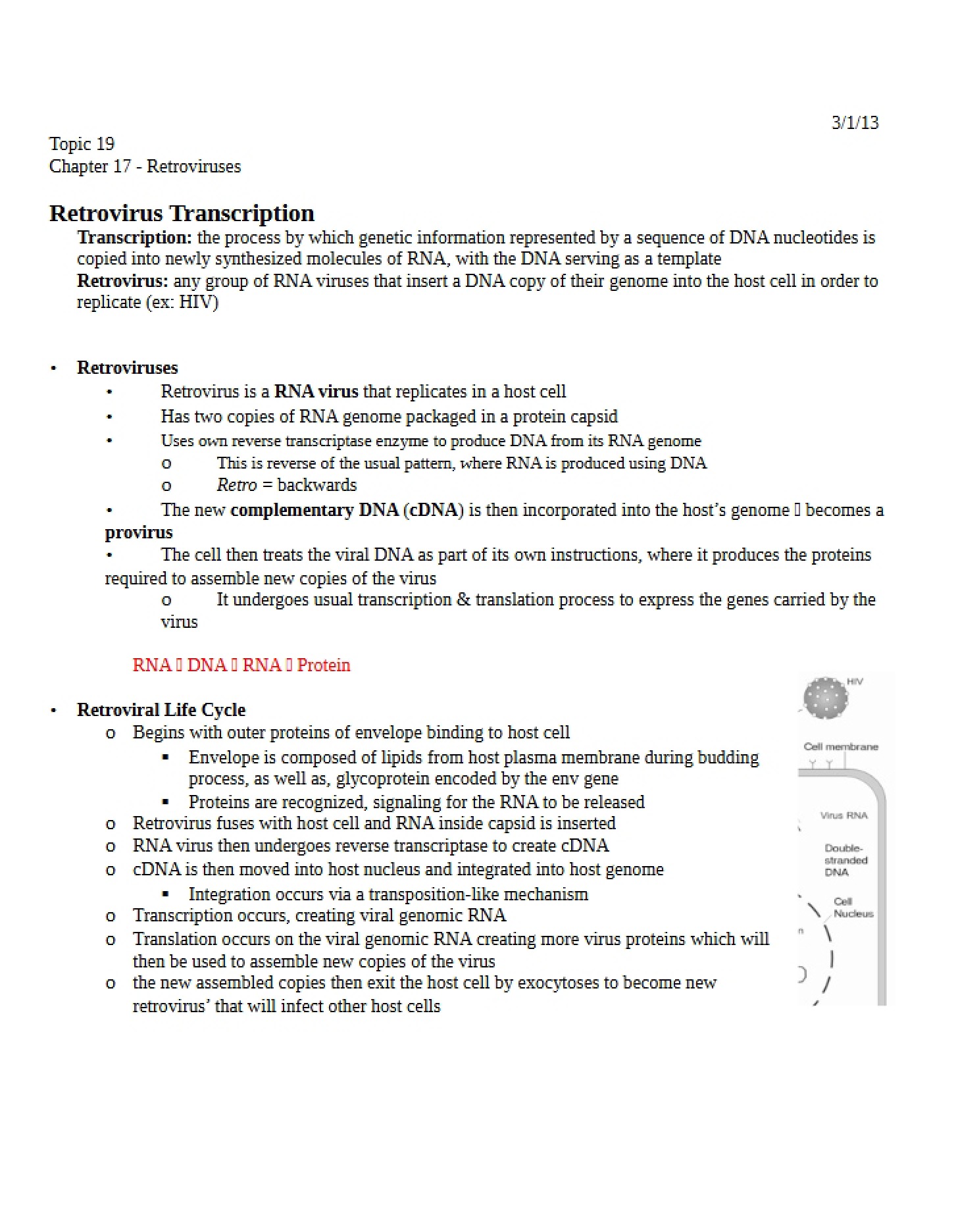 Biological Study of Retroviruses (Chapter 17)