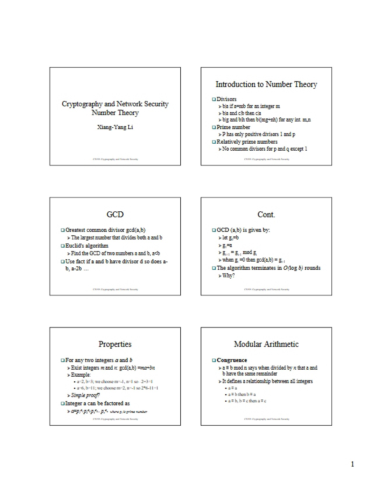 Number Theory Cryptography