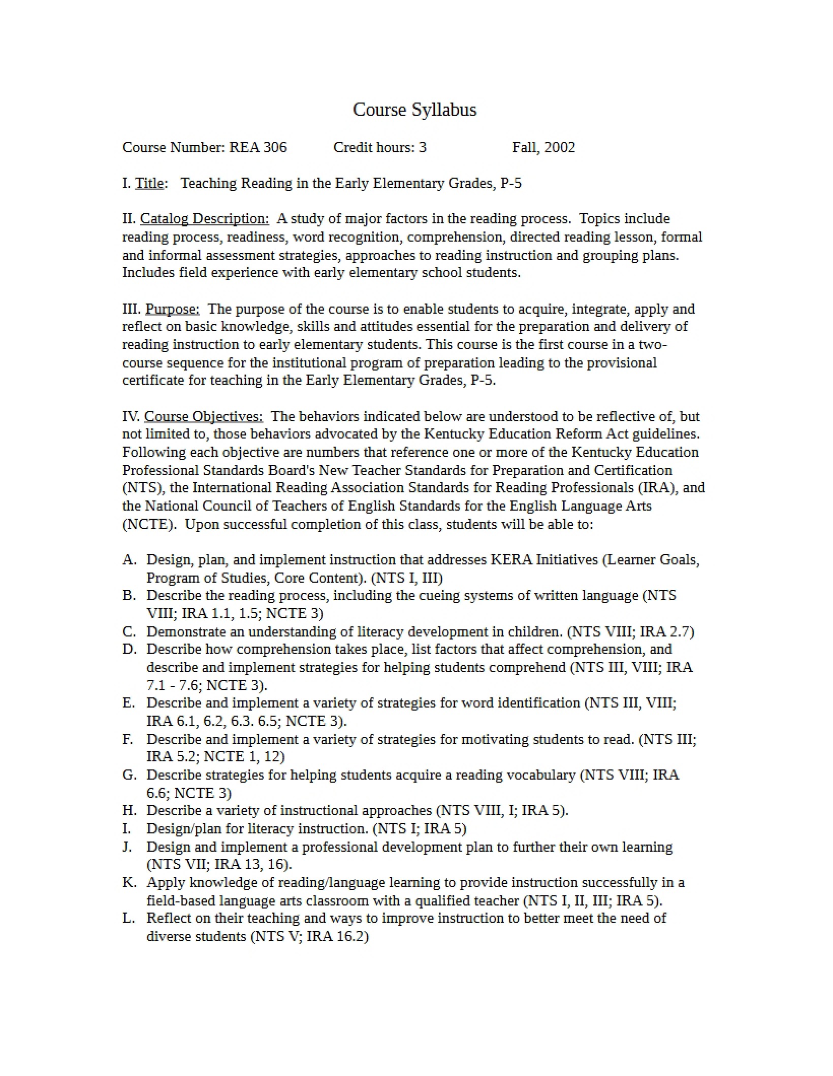 Syllabus