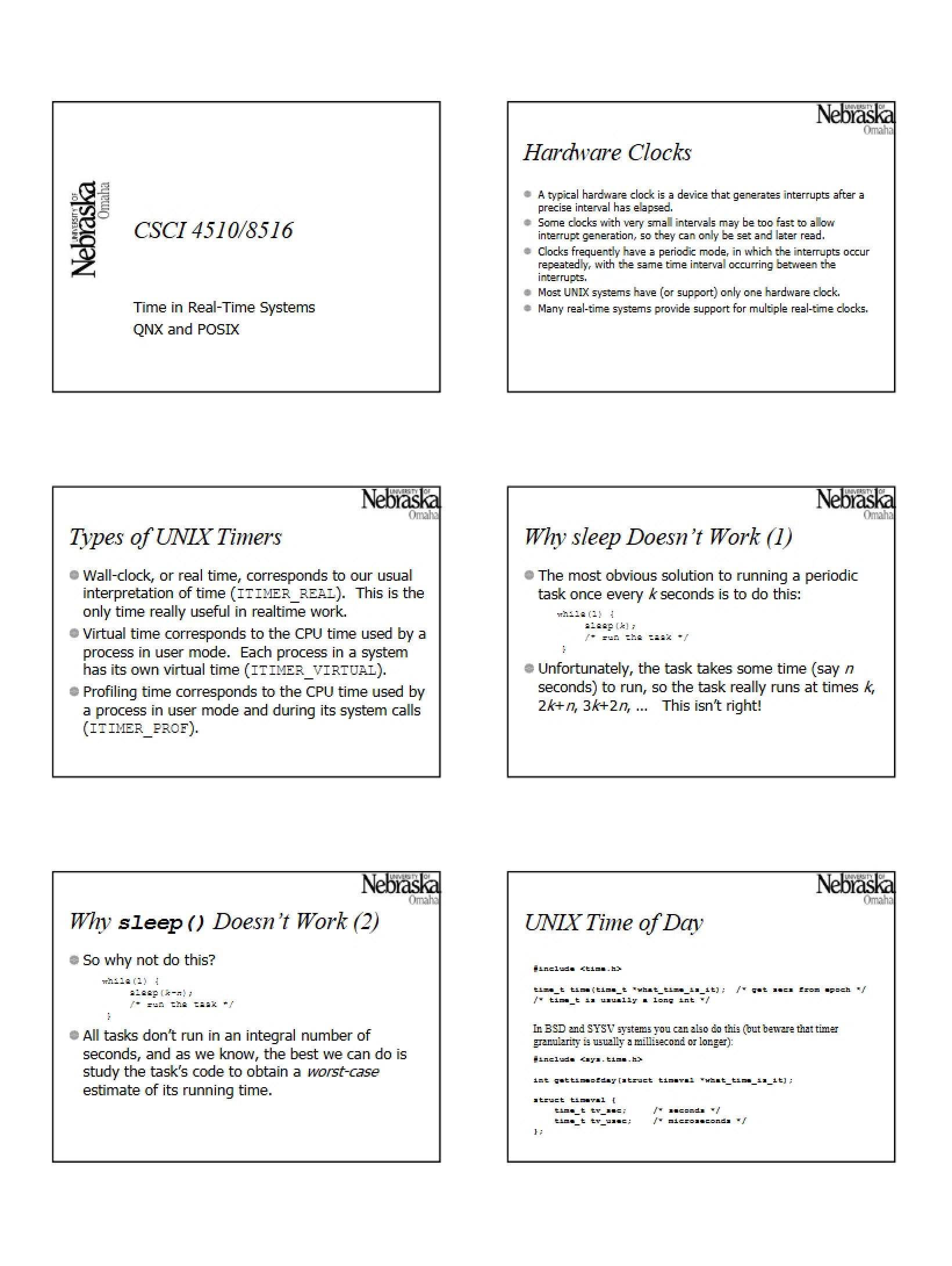 QNX and POSIX Real-Time Systems Time