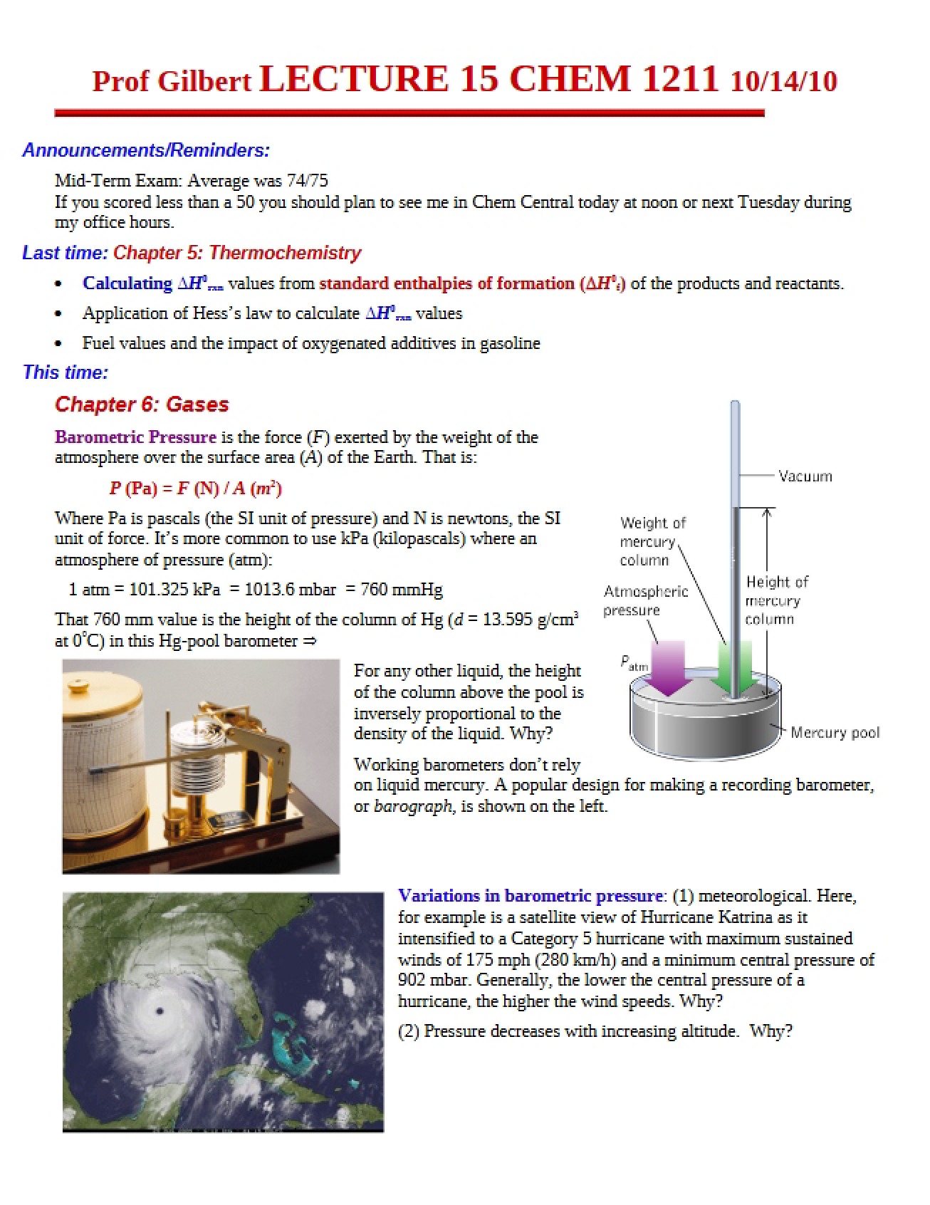 Gases - Chapter 6