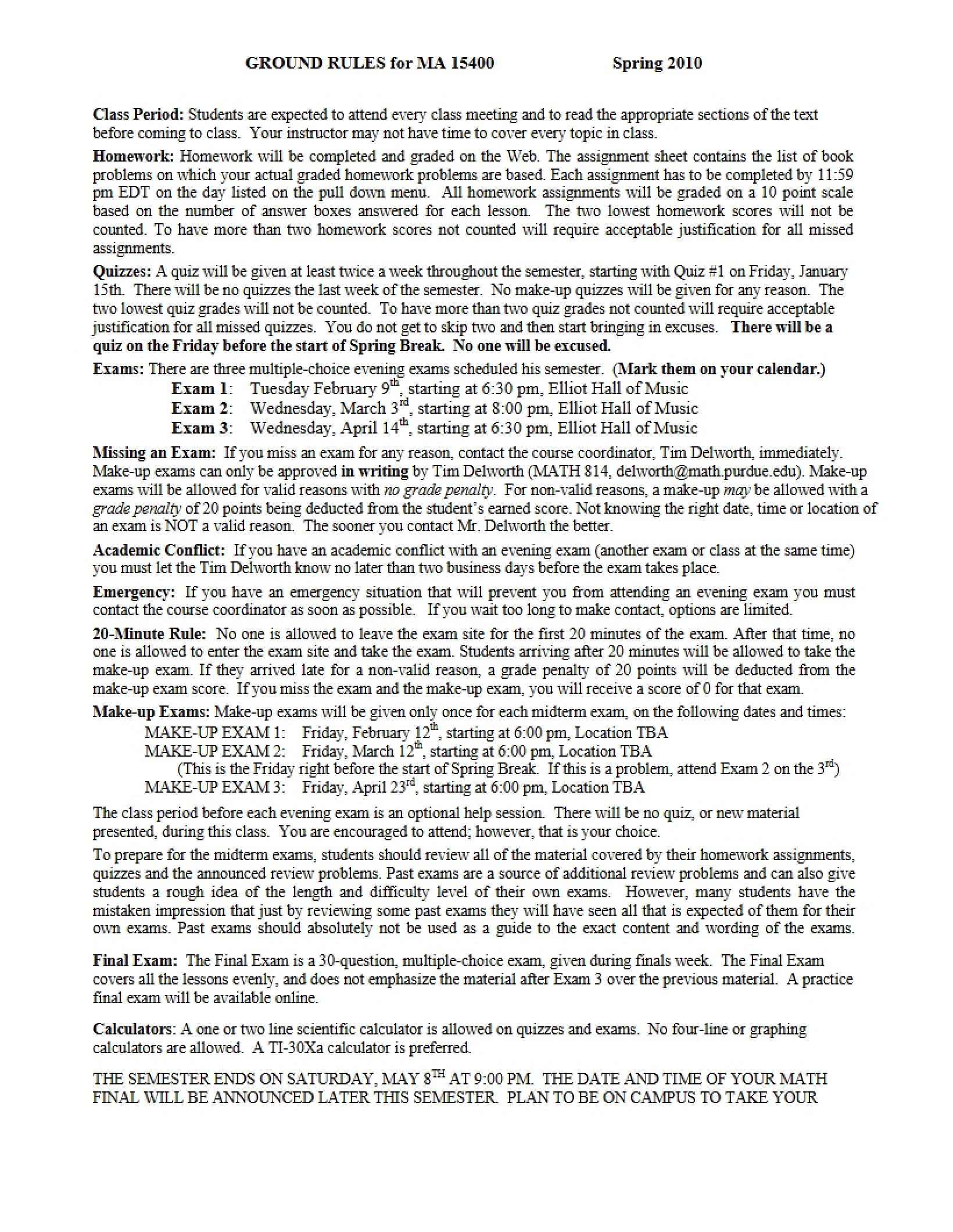 Policy Sheet