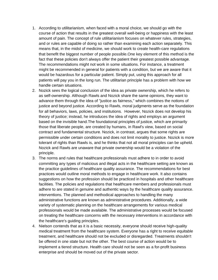 Maximizing Well-being and Minimizing Harm - Utilitarianism in Medicine